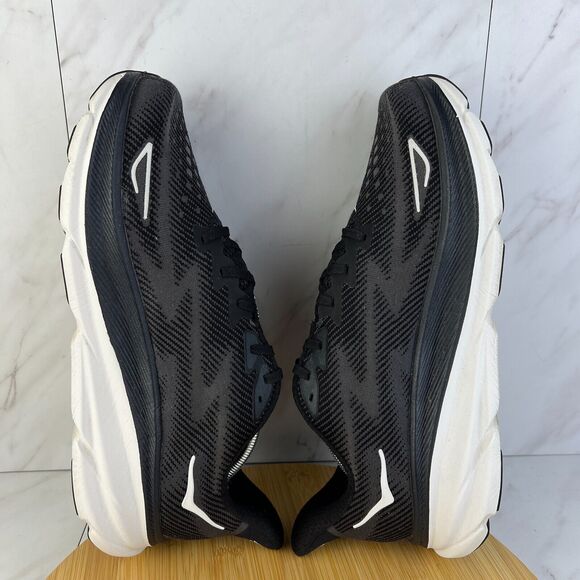 Hoka One One Clifton 9 Mens Size 12 Black Athletic Running Sneakers Shoe 1127895 - Picture 5 of 8